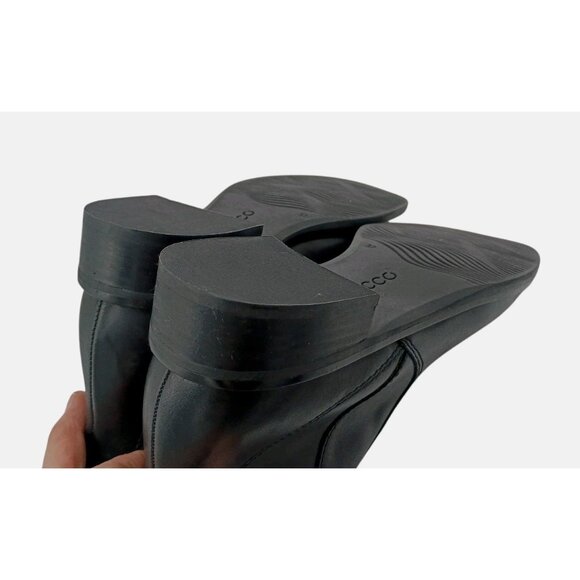 Ecco Womens Black 'Hobart' Leather Riding Knee High Boot 3 Buckle EU 37/US 6-6.5 - Picture 4 of 10